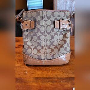 Coach Brown and Tan Crossbody Bag